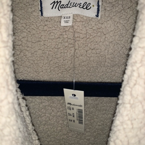 Madewell Sherpa-Bonded Denim Cocoon Coat - Picture 7 of 7